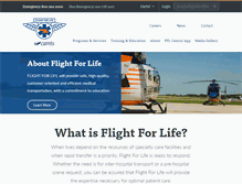 Tablet Screenshot of flightforlife.org
